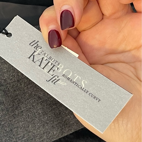 Talbots The Kate Fit Wool Double Breasted Blazer Size 12 Gray Pockets NEW Office - Picture 10 of 12